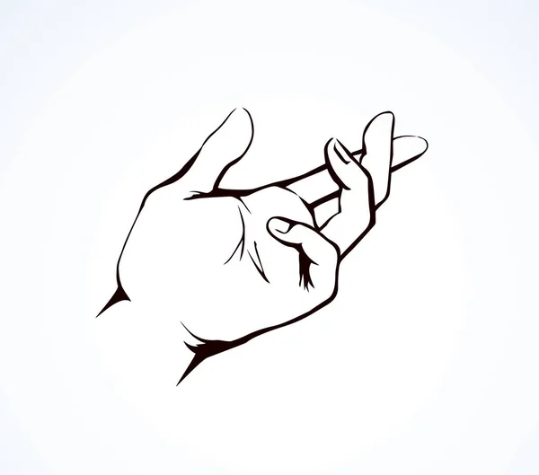 Att peka med fingret. Vektorritning — Stock vektor