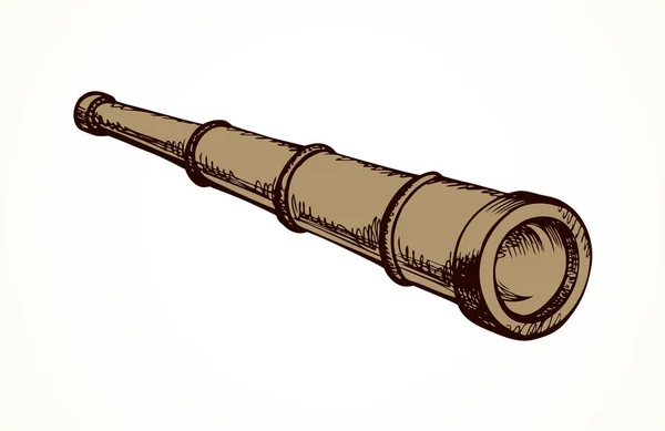 Spyglass. Dibujo vectorial — Vector de stock