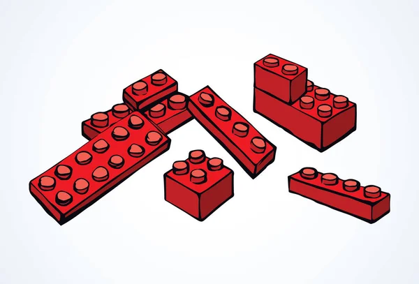 Lego. Dibujo vectorial — Vector de stock