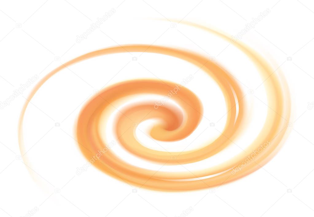 Vector light orange background of swirling texture 