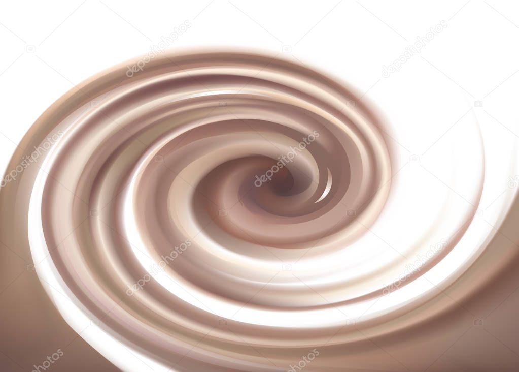 Vector background of swirling chocolate texture 