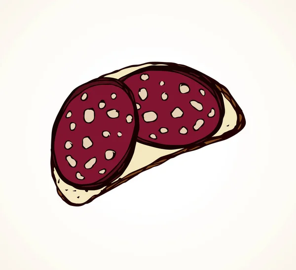Pedazo de pan. Dibujo vectorial — Archivo Imágenes Vectoriales