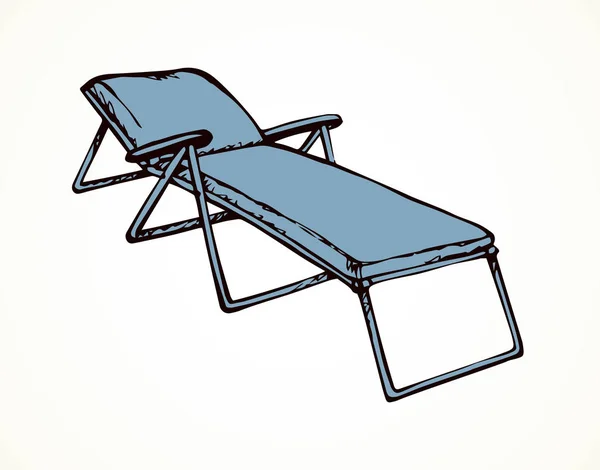 Strandstoel. Vector-stijltekenen — Stockvector