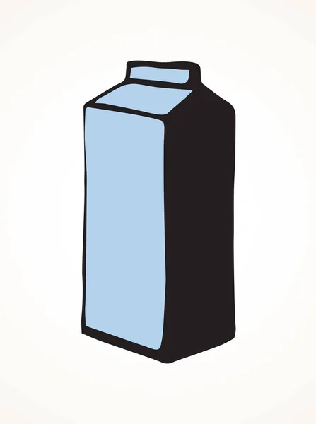 Verpakking van karton melk. Vector tekening — Stockvector