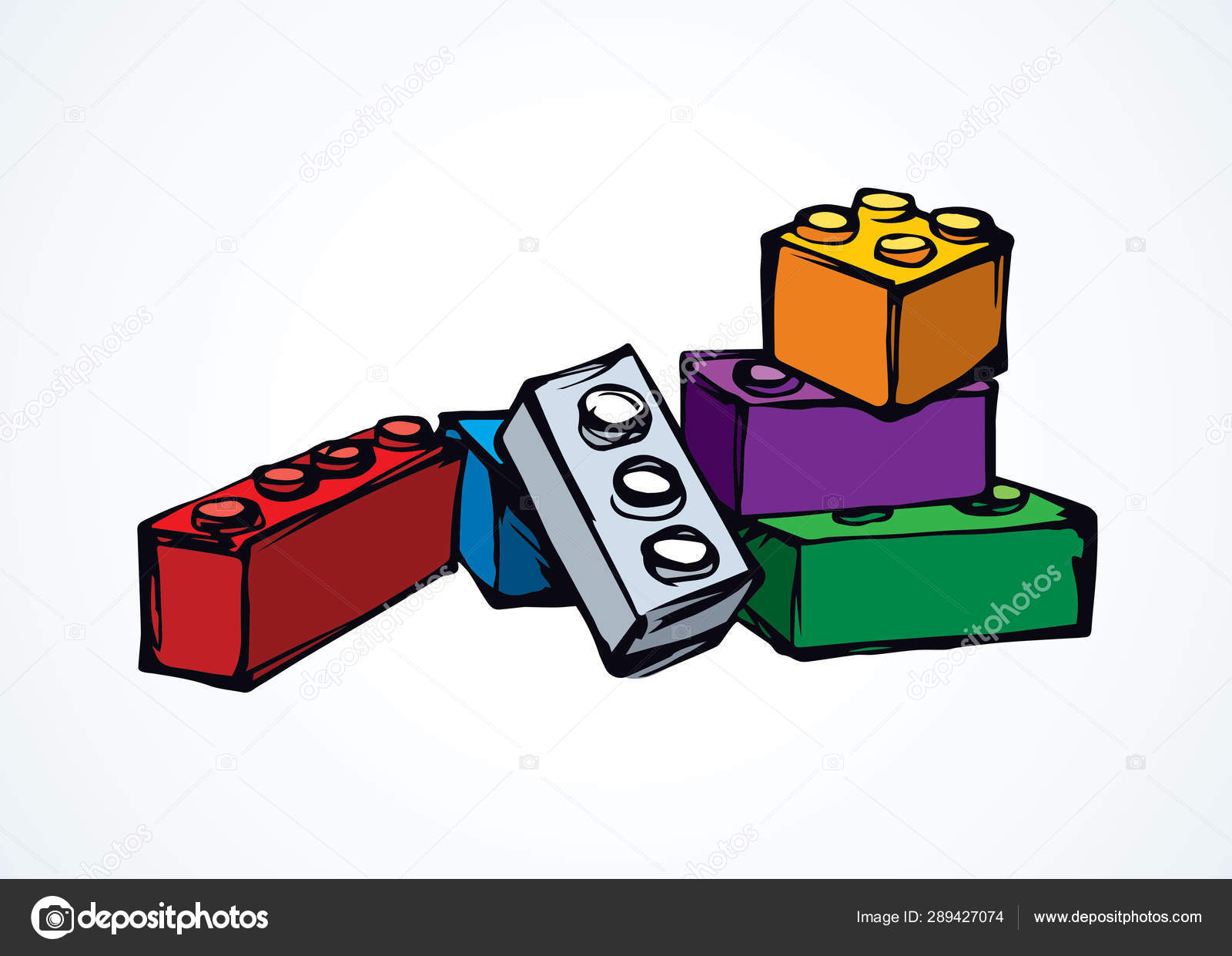 Lego. Dibujo vectorial Vector de stock por Marinka 289427074