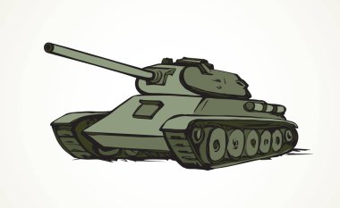 Tank. Vektör çizim