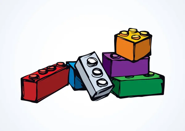 Lego. Dibujo vectorial — Vector de stock