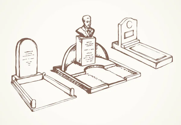 Una tumba. Dibujo vectorial — Vector de stock