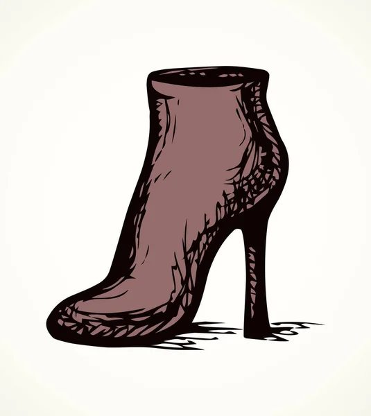 Жіноче чоботи з підборами. Векторний малюнок — стоковий вектор