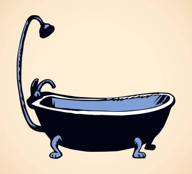 Banyo. Vektör çizim simgesi işareti