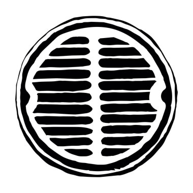 Yuvarlak Menhol kapağı. Vektör çizimi