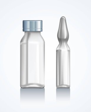 Flask ampul tıbbi. Vektör çizimi