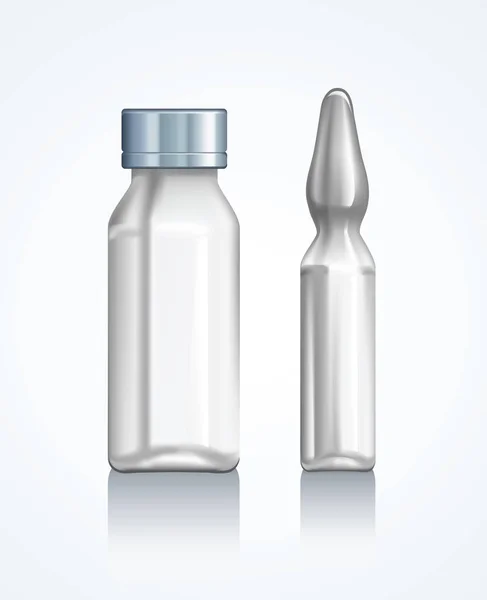 Ampola de frasco médica. Desenho vetorial — Vetor de Stock