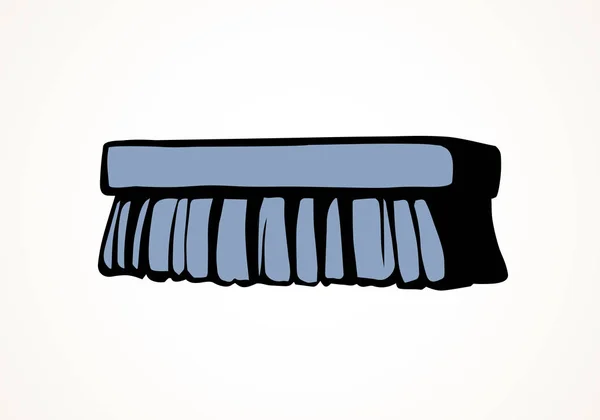 Cepillo para limpiar. Dibujo vectorial — Vector de stock