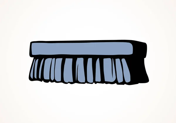 Brosse pour le nettoyage. Dessin vectoriel — Image vectorielle