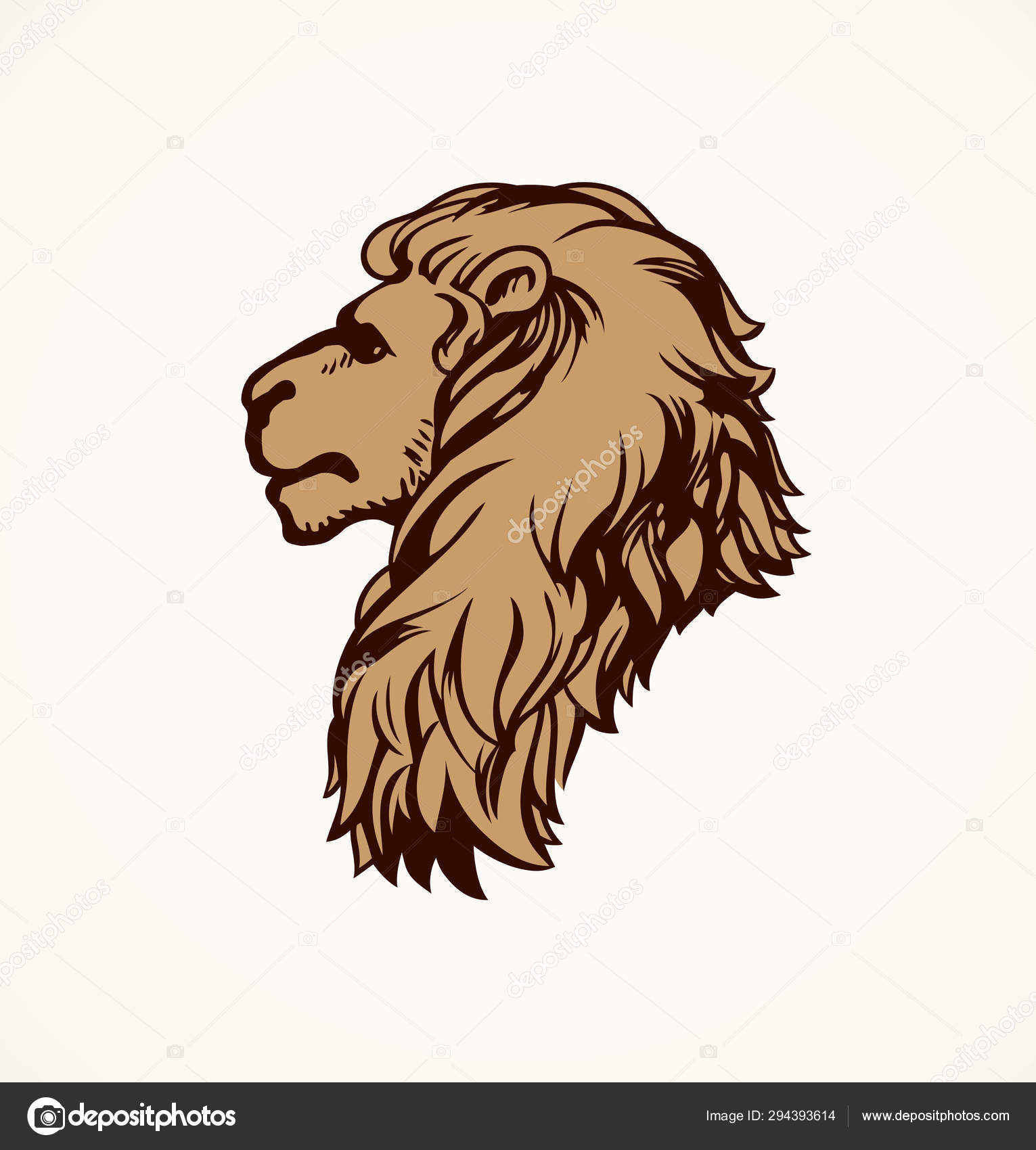 Лев. Векторный Рисунок Векторное Изображение ©Marinka 294393614