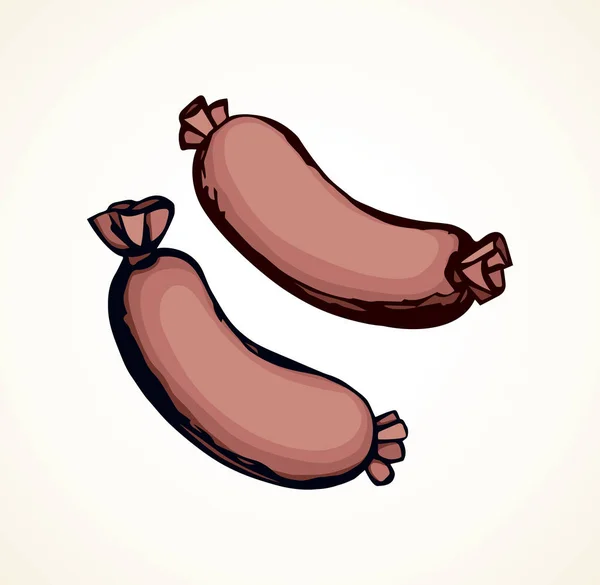 Sausage. Vector drawing — Stock Vector