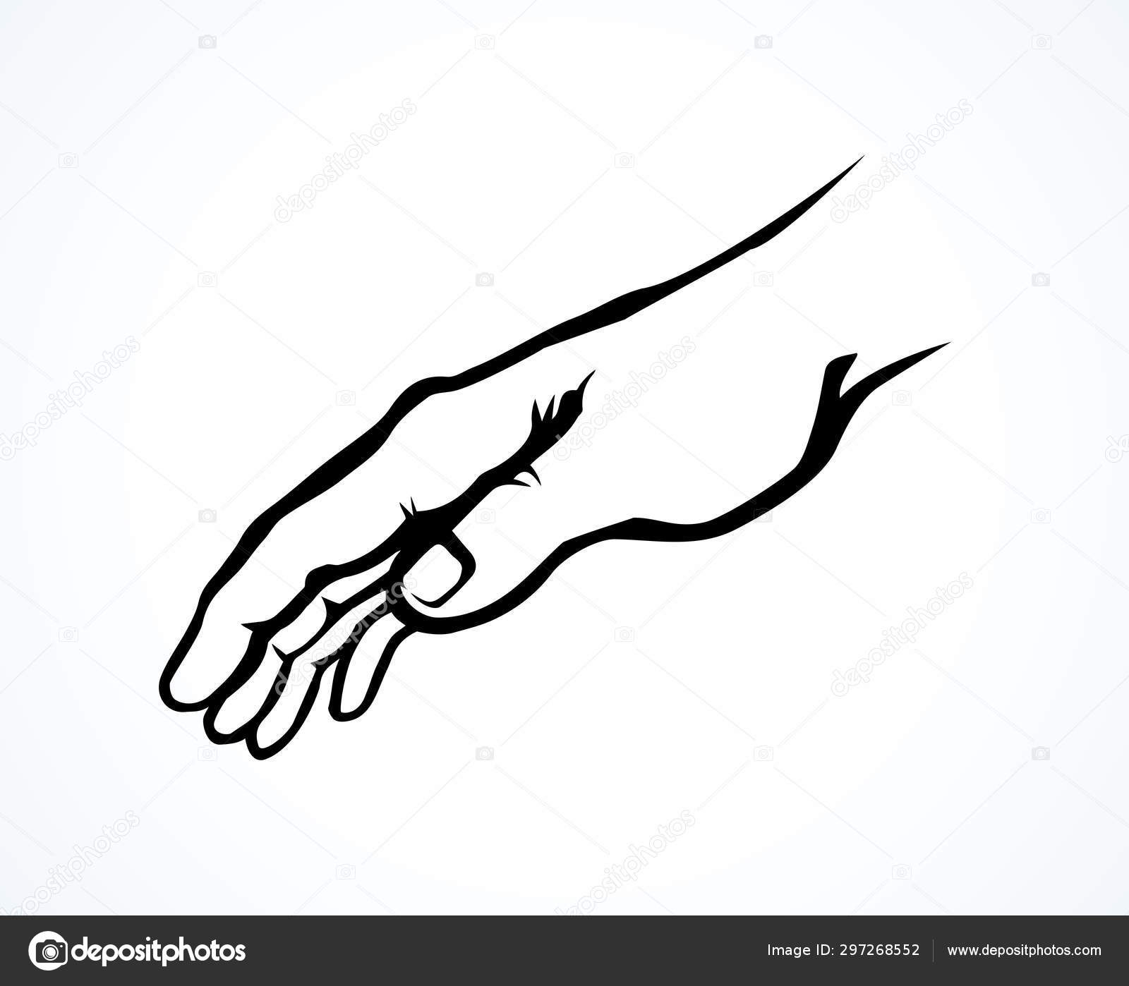 Praying Hands Vector Drawing Stock Vector C Marinka 297268552
