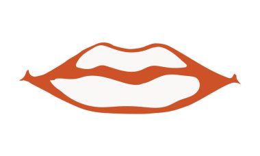 Dudak. Vektör çizim simgesi işareti