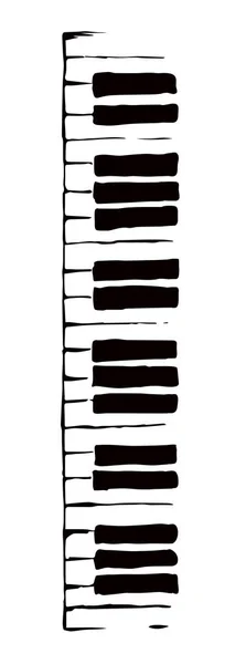 Llaves de piano. Dibujo vectorial — Vector de stock