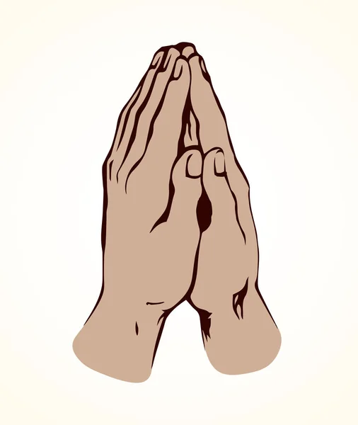 Προσεύχεται χέρια. Διάνυσμα σχεδίασης — Διανυσματικό Αρχείο