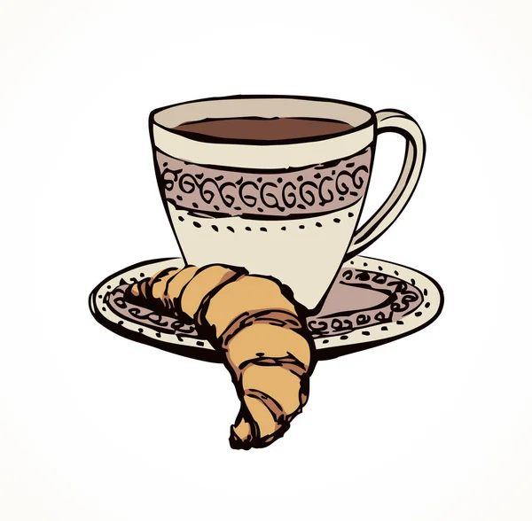 El Dibujo De Una Taza De Café Ilustraciones svg, vectoriales, clip art  vectorizado libre de derechos. Image 10436307