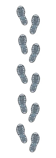 Pegadas de sapatos. Desenho vetorial —  Vetores de Stock