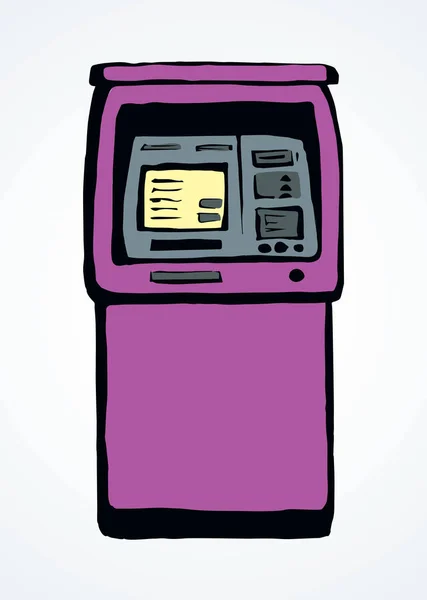 Icono del dispositivo ATM. Dibujo vectorial — Vector de stock