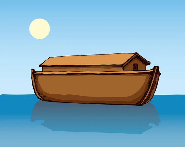 Bijbelse noah's ark. vector tekening — Stockvector