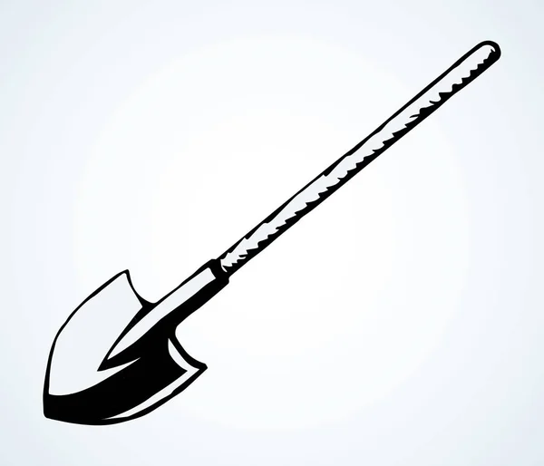 Shovel. Vector drawing icon sign — Stock Vector