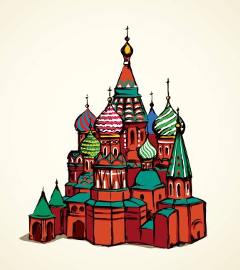 Kızıl Meydan, Moskova. Vektör çizim