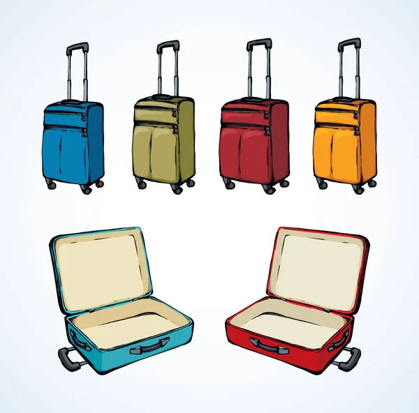 Une valise. Dessin vectoriel — Image vectorielle