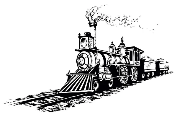 ベクトルの図。機関車 — ストックベクタ
