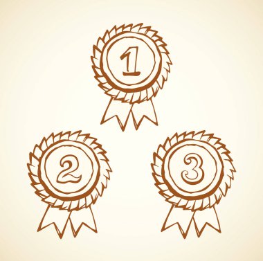 Madalya. Vektör çizim