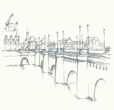 Köprü. Vektör çizim