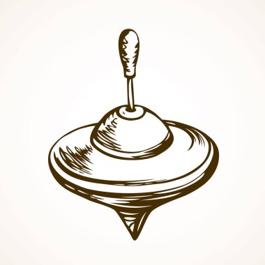 Spinning Top. Vector drawing clipart