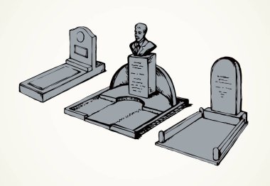 Mezar. Vektör çizim