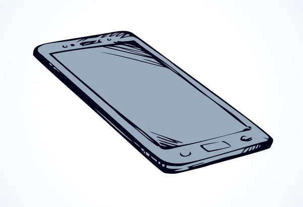 Teléfono celular. Dibujo vectorial — Vector de stock