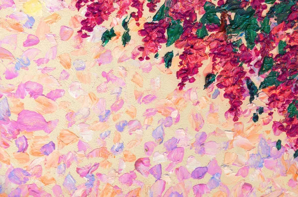 Oil painting Lilac bush in spring — Stock Photo, Image