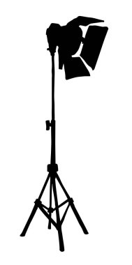 Spot ışığı bir standda. Vektör çizimi