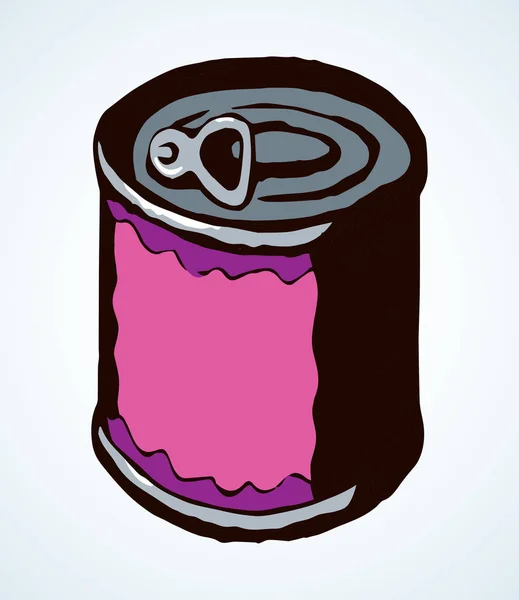 フィッシュ缶 ベクトル描画アイコン — ストックベクタ
