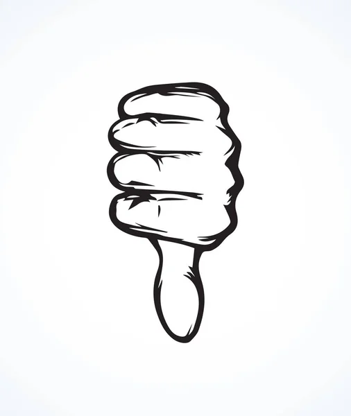 Знак "Большой палец вниз". Векторный рисунок — стоковый вектор