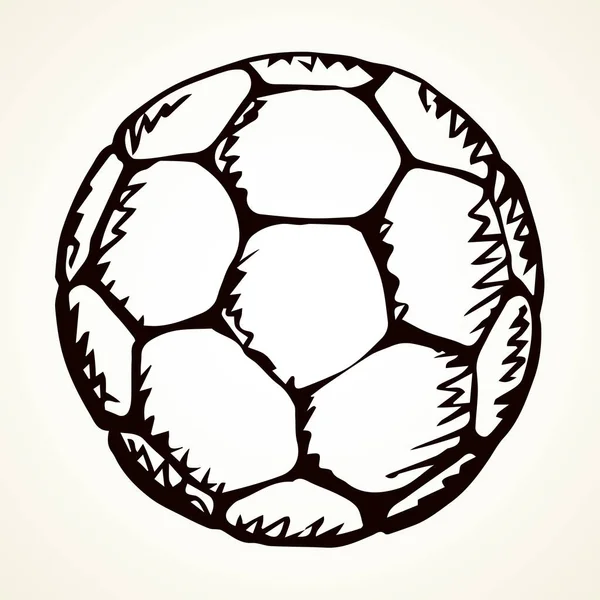 Una gran pelota de fútbol. Dibujo vectorial — Vector de stock