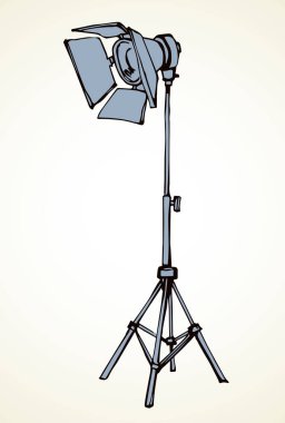 Spot ışığı bir standda. Vektör çizimi