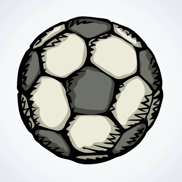 Big soccer ball. Vector drawing — Stock Vector
