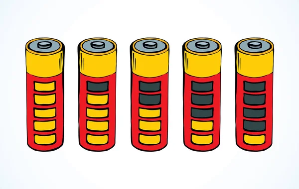 Batteri. Vektorritning — Stock vektor