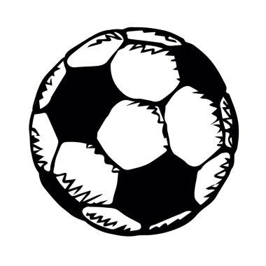 Büyük futbol topu. Vektör çizimi