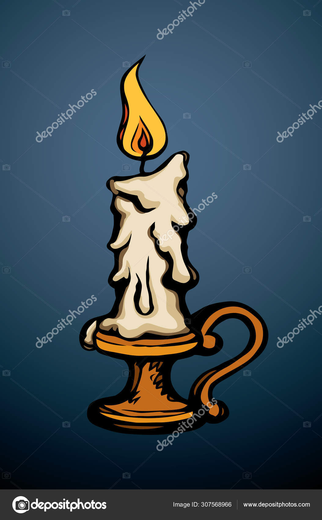 Candle. Vector drawing Stock Vector Image by ©Marinka #307568966 Candle. Vector drawing Stock Vector Image by ©Marinka #307568966