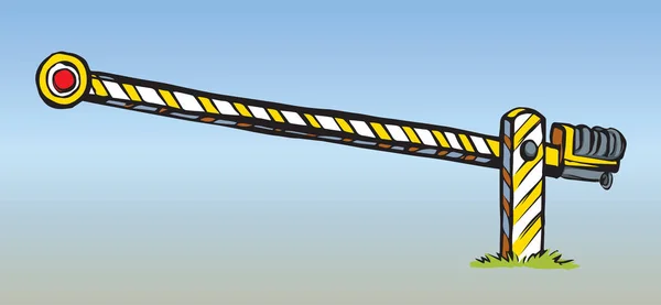 Järnväg barriären. Vektorritning — Stock vektor