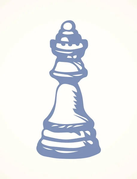 Schachfigur. Königin. Vektorzeichnung — Stockvektor